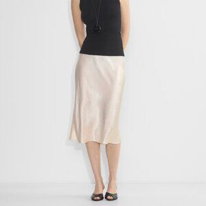 Aritzia Slip Satin Midi Skirt